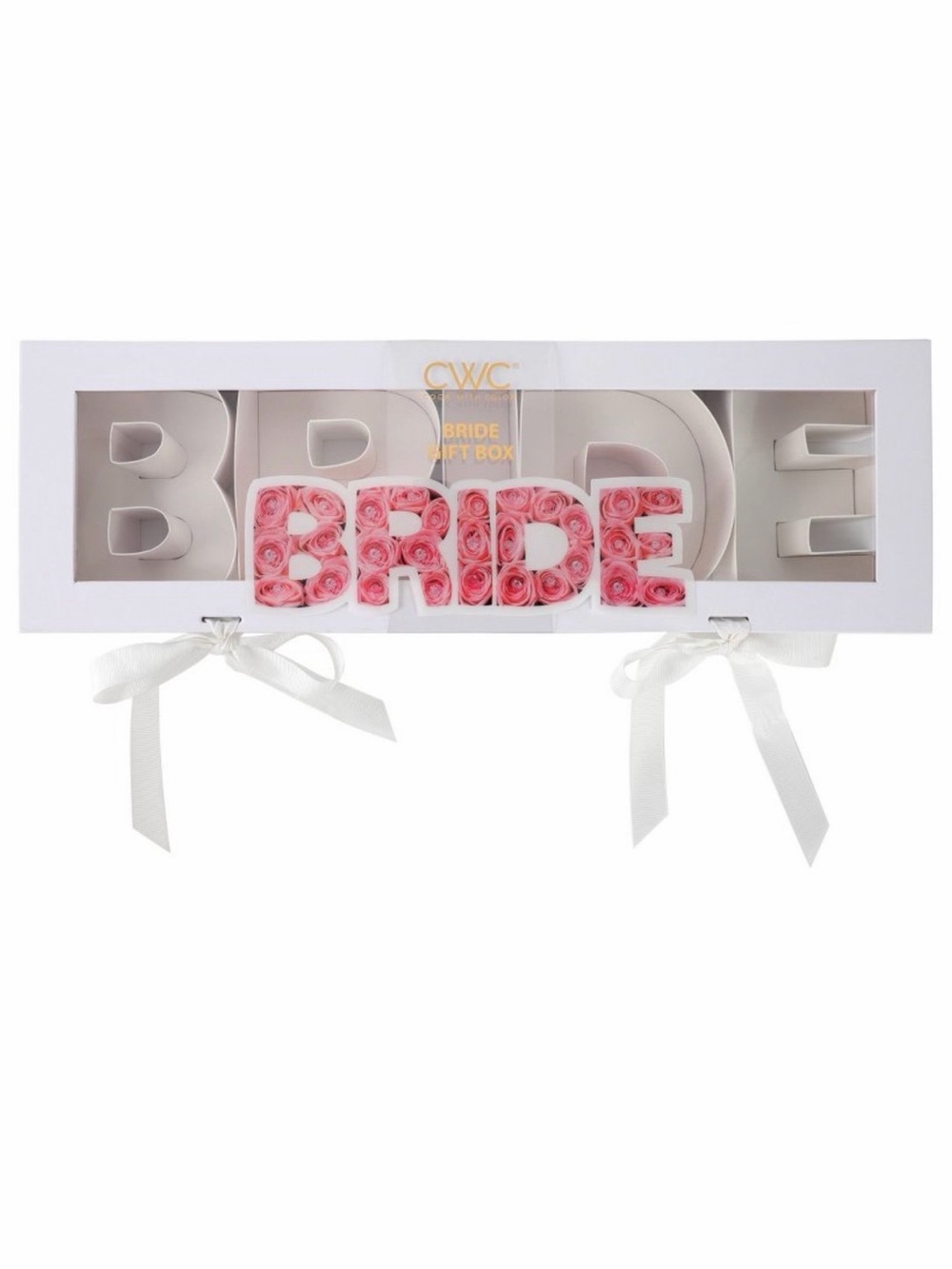 Cook With Color Fillable BRIDE Word Food
Storage Gift Box White